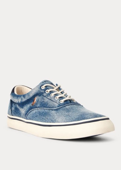 Zapatillas Polo Ralph Lauren Hombre Azules Oscuro - Thorton Denim - MCQHT0642